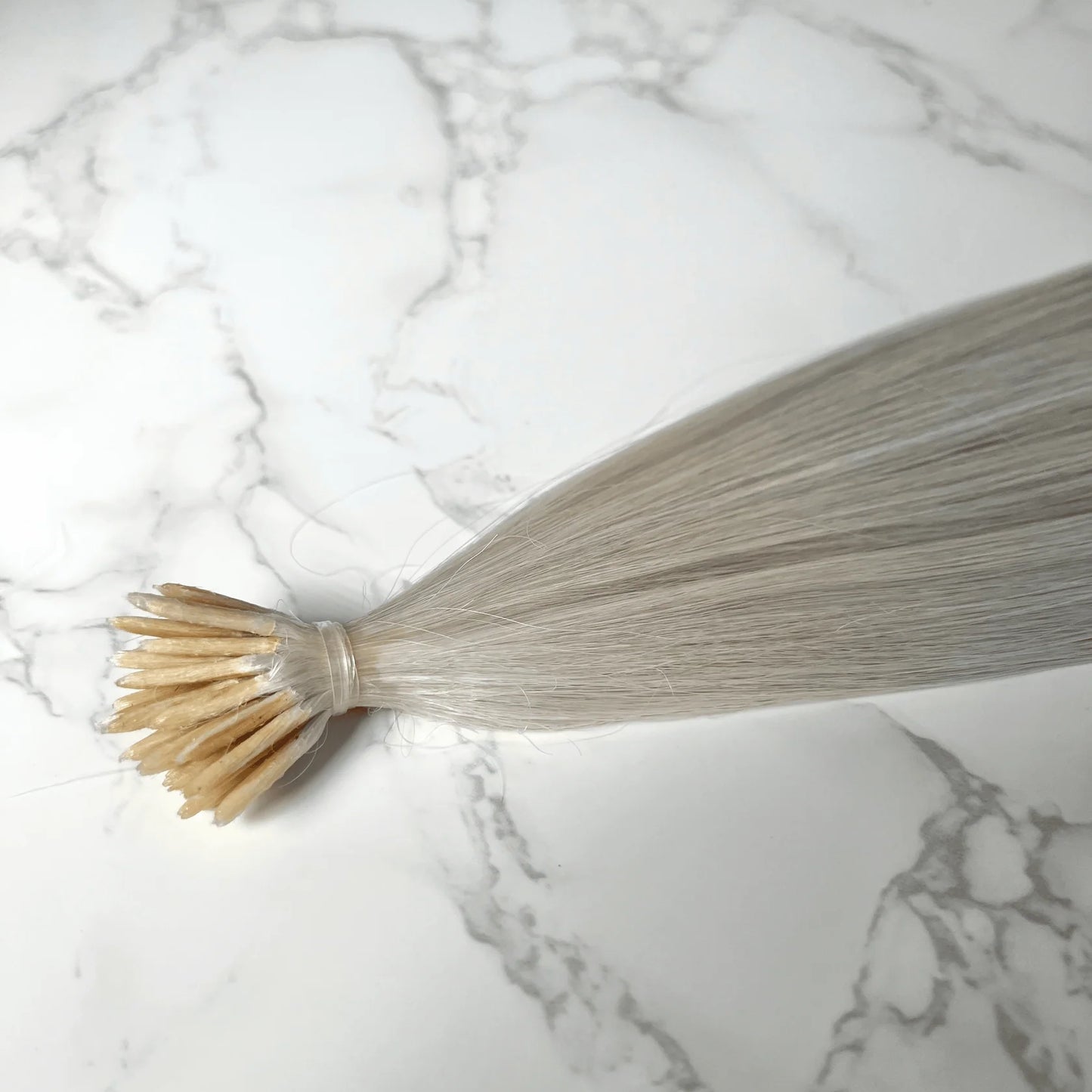 26" I Tip Dark Silver Human Hair Extensions - Jess