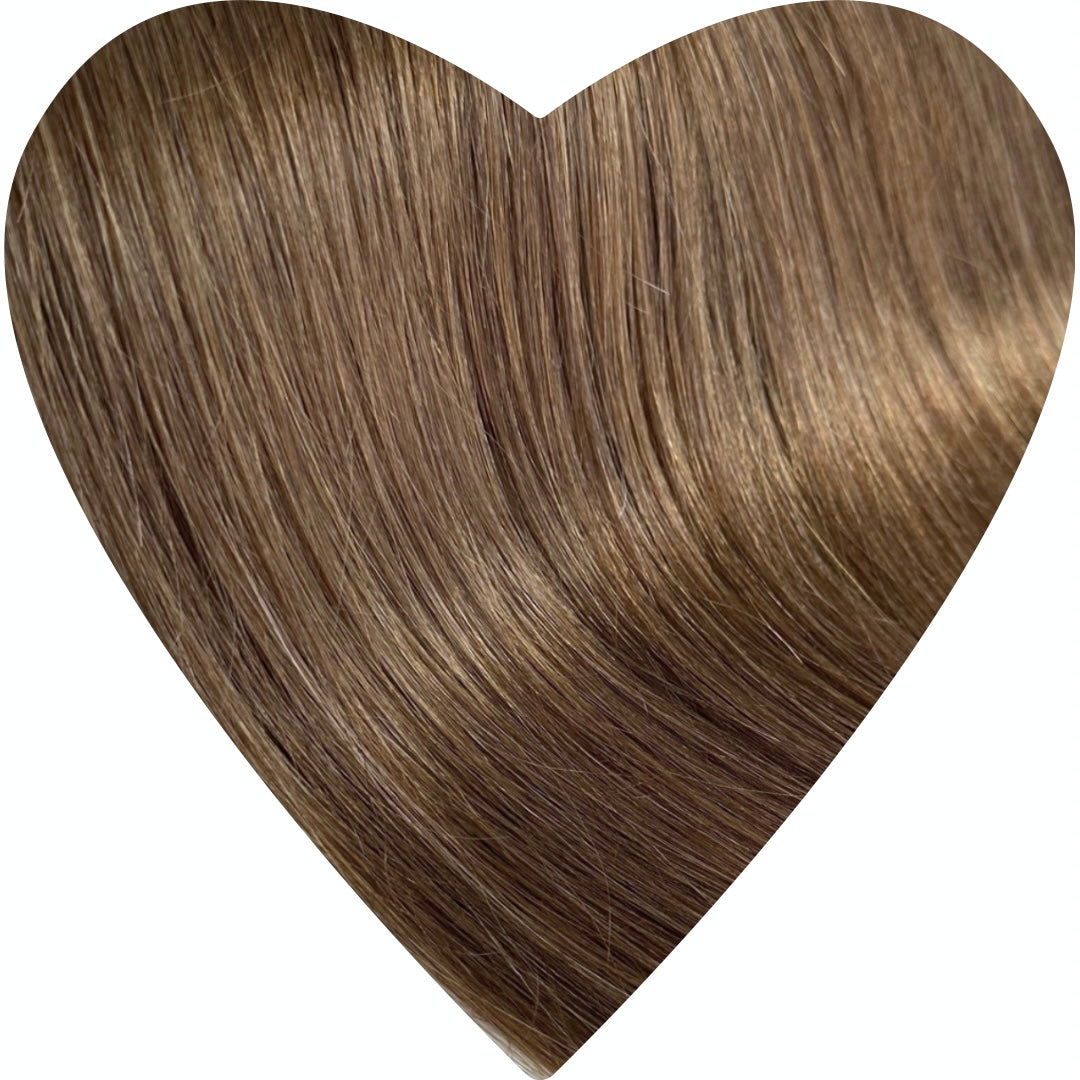 I Tip Hair Extensions. Medium Ash Brown #3C