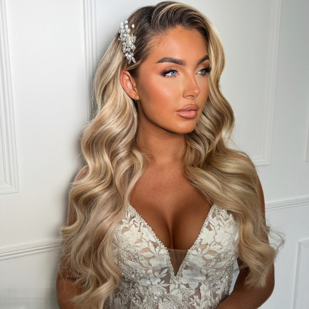 Clip in human hair extensions for wedding best sale