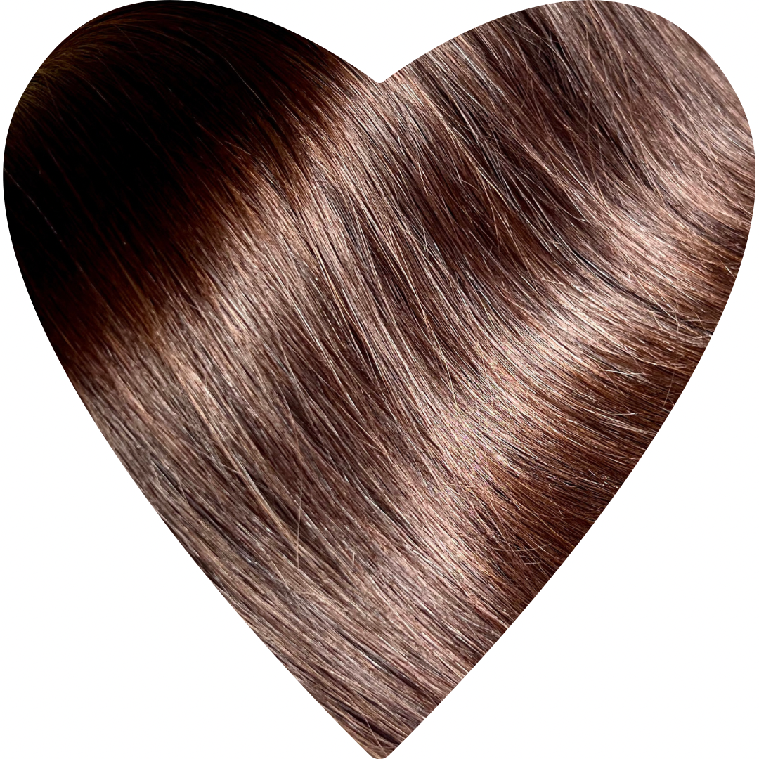 Human Hair Extensions. Chocolate Brown #2