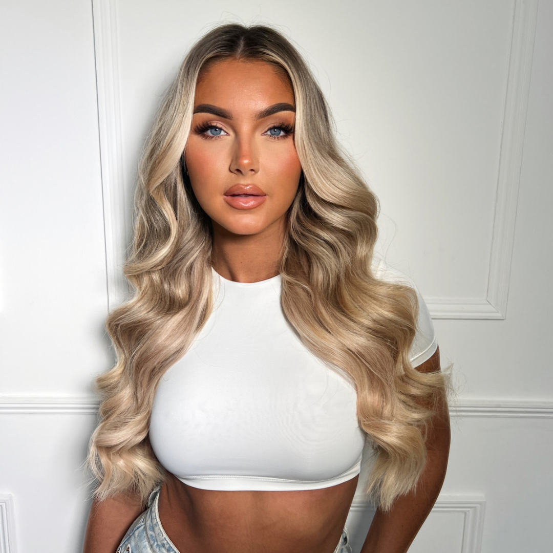 Blonde hair extensions best sale