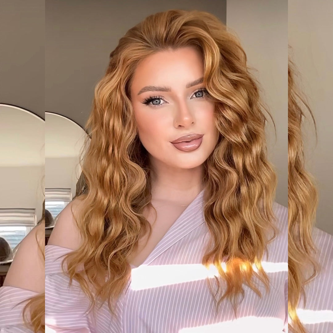 Nano Tip Hair Extensions. Strawberry Blonde #27