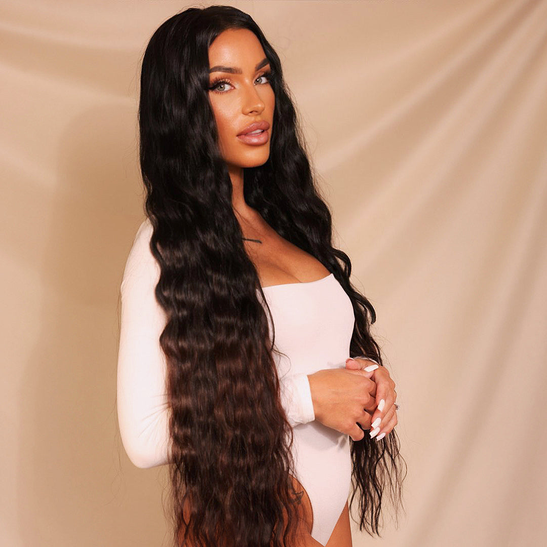 Invisible Tape Hair Extensions. Natural Black. #1B