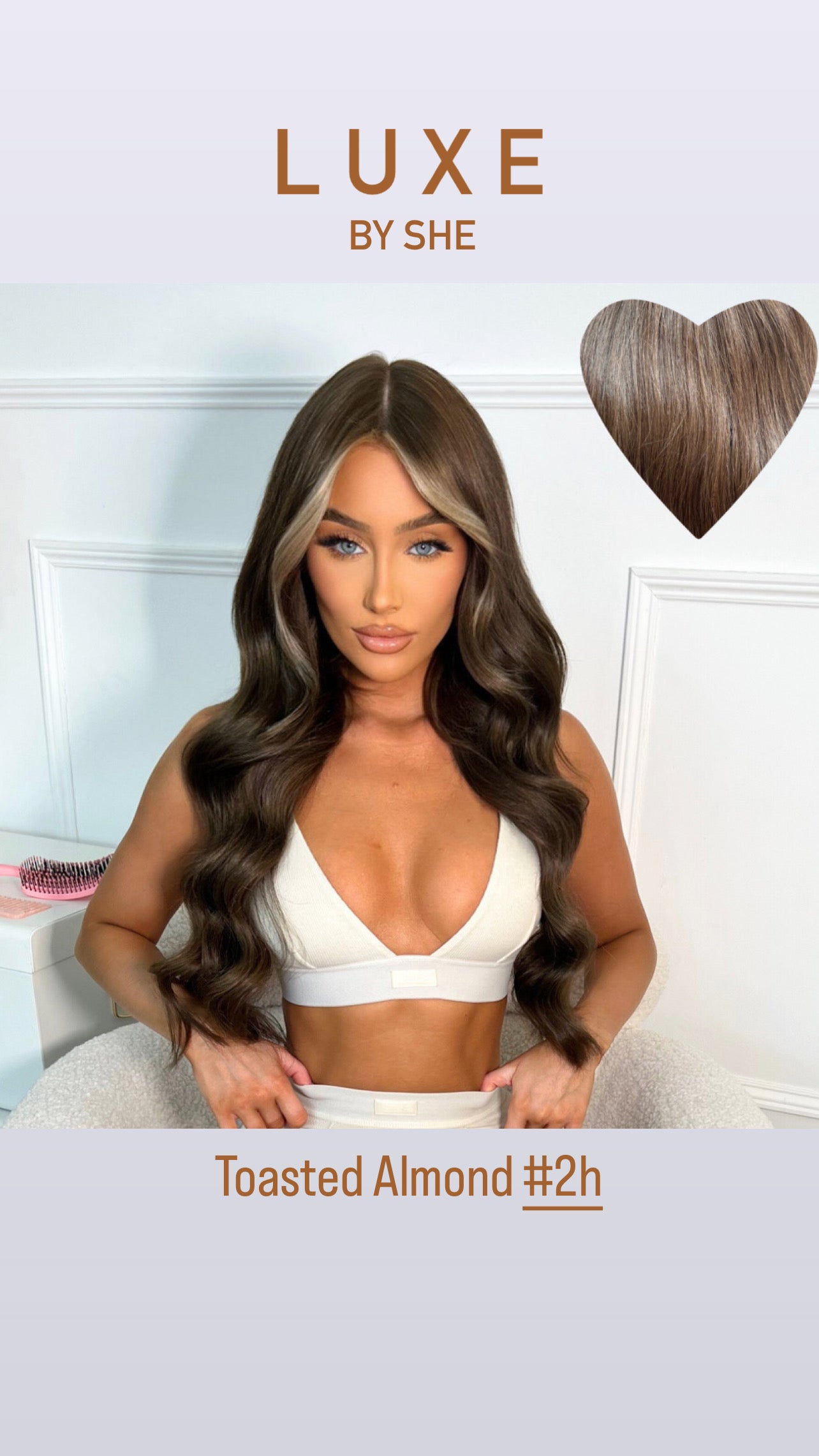 Nano Tip Hair Extensions. Toasted Almond Brown #2H