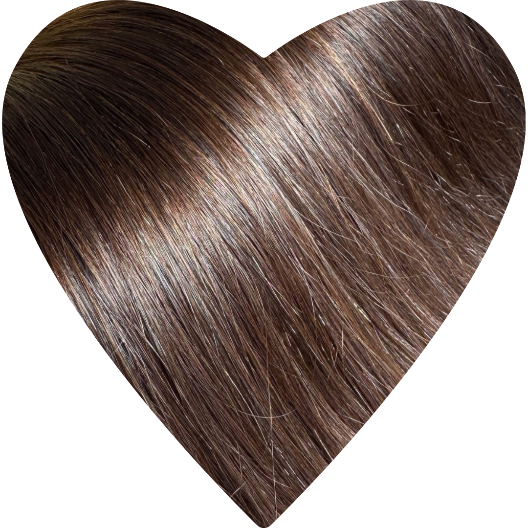 Human Hair Extensions. Ash Chocolate Brown #2C
