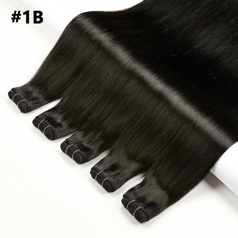 Luxe Volume Weft Human Hair Extensions. Luxe Platinum Range. 100g