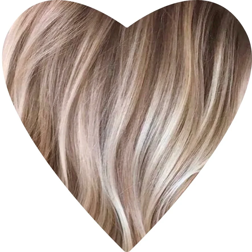 22" Tape Weft Rooted Boho Human Hair Extensions - Margot