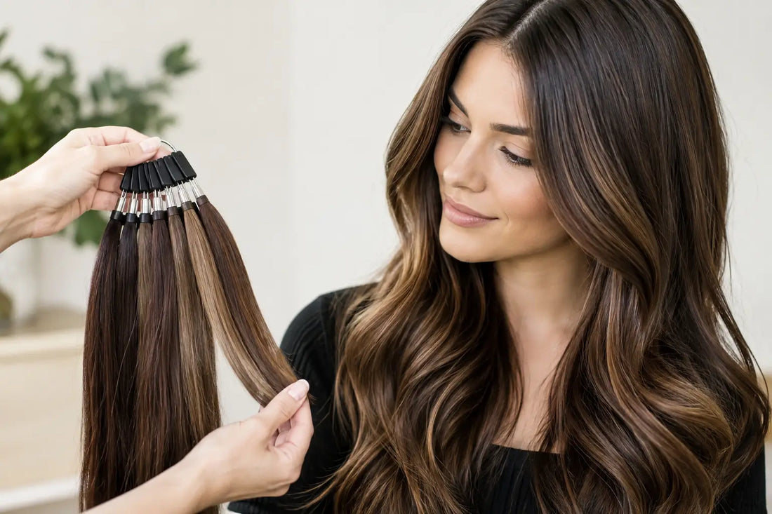 Brunette Extension Colour Matching That Looks Real