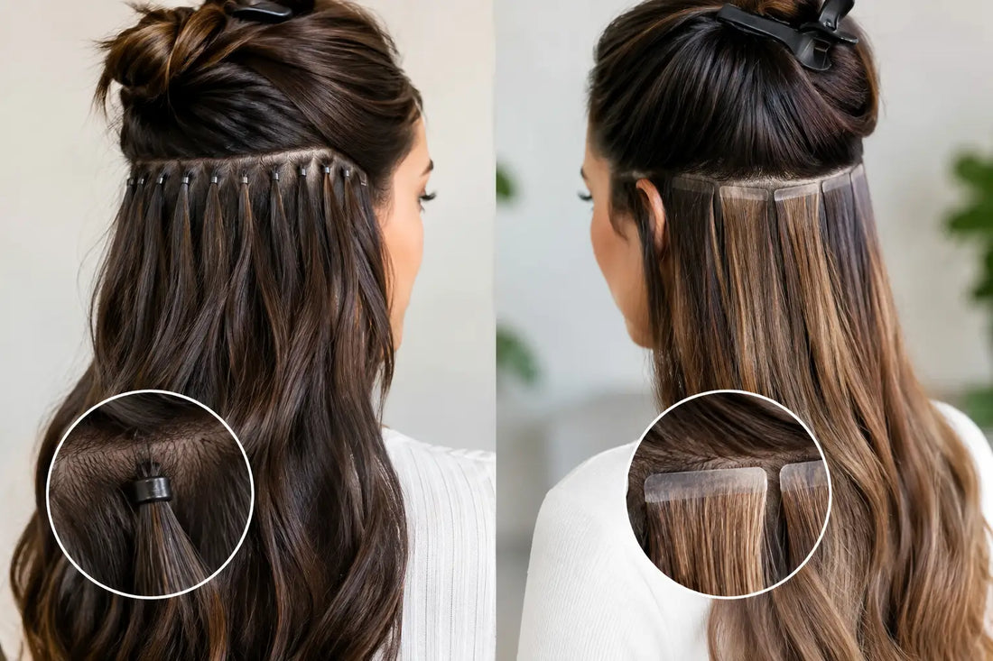Nano Tips Versus Tape Wefts for Natural Hair