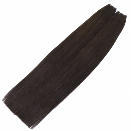 24" Genius Weft #1A Espresso Human Hair Extensions - Bethany