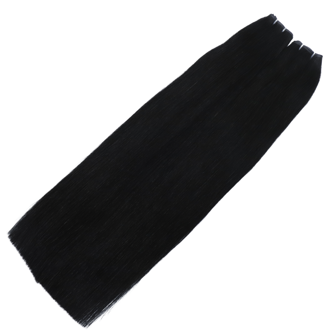 30" Genius Weft #1 Jet Black Human Hair Extensions - Casey
