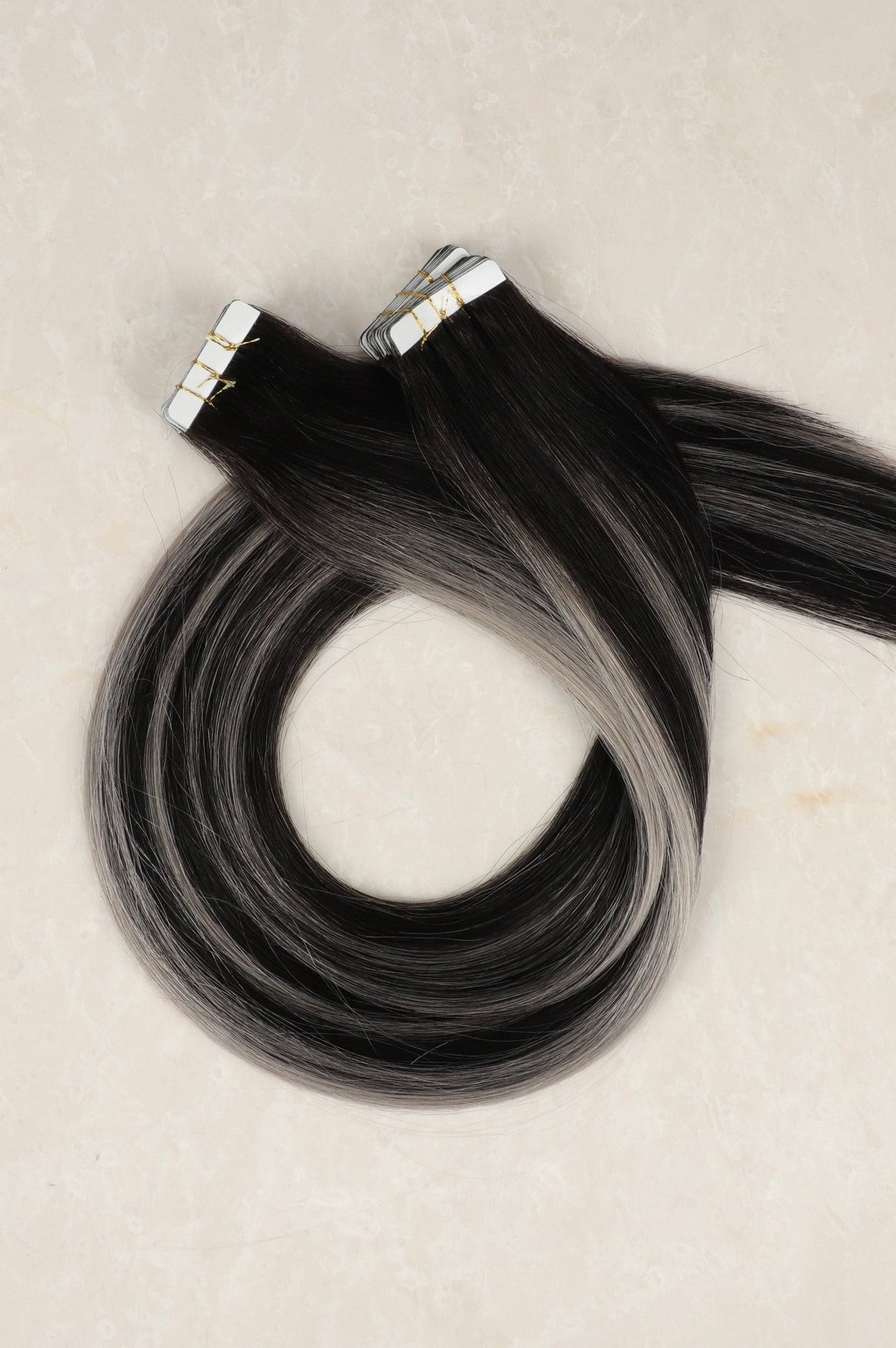 16" Invisible Tape Human Hair Extensions. Dubai B1B/Silver