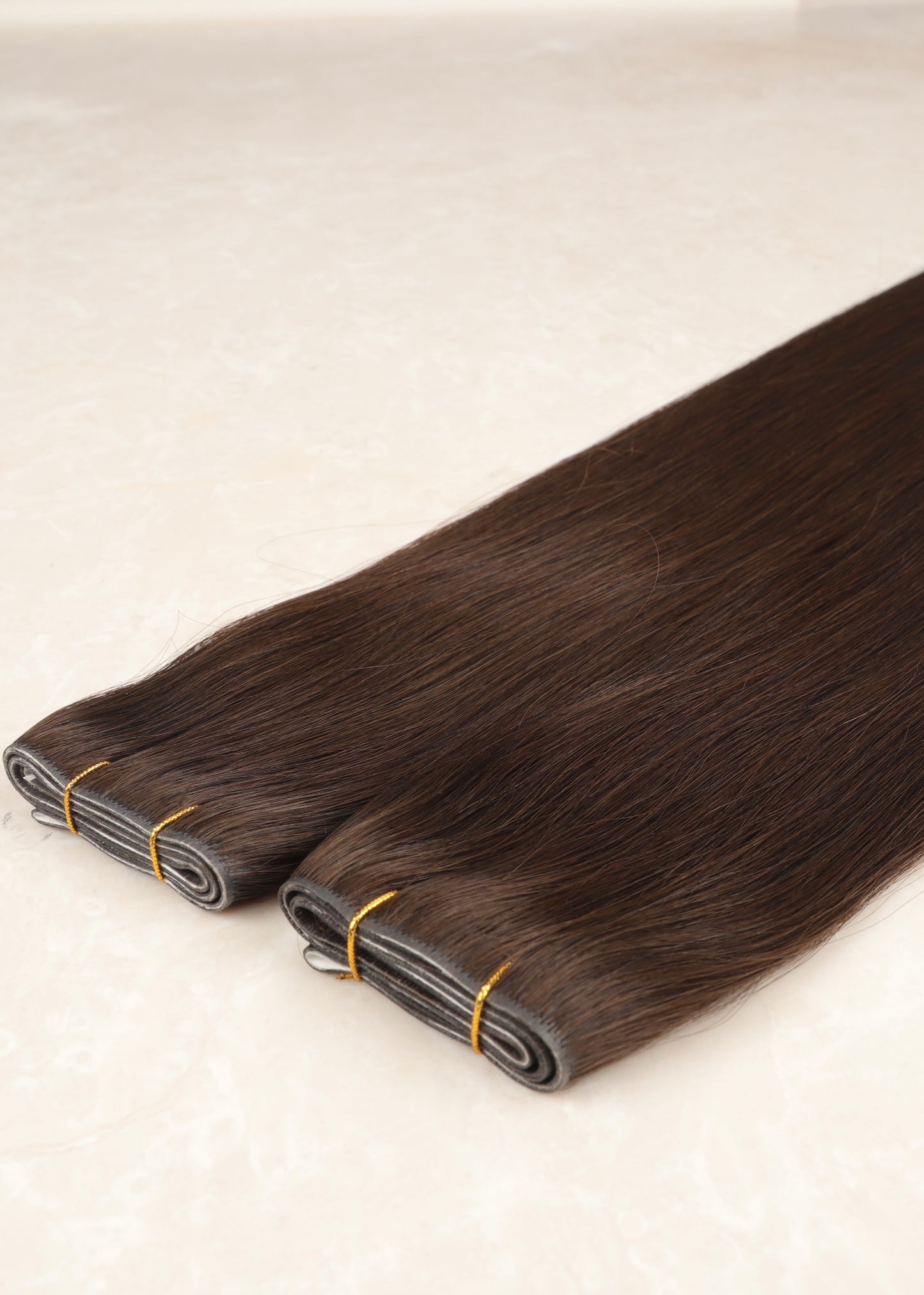 Invisible Tape Weft Human Hair Extensions. Chocolate #6