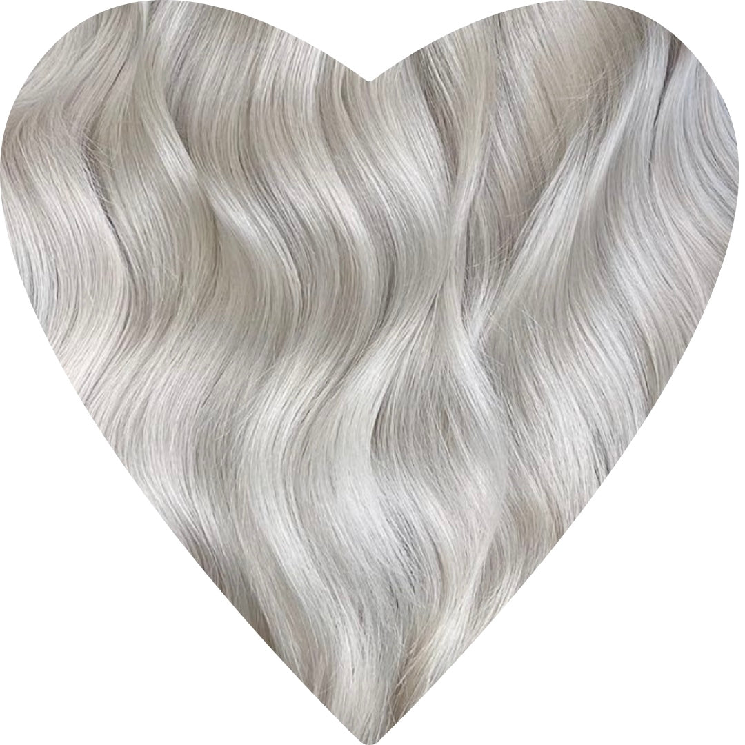 20" Tape Weft #613A/PLA Mix Light Silver Human Hair Extensions - Sophie