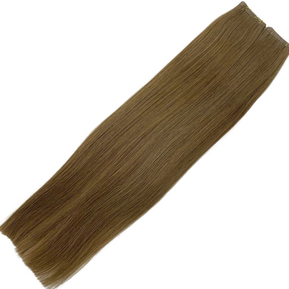 18" Tape Weft #3Q Medium Ash Brown Human Hair Extensions - Isla