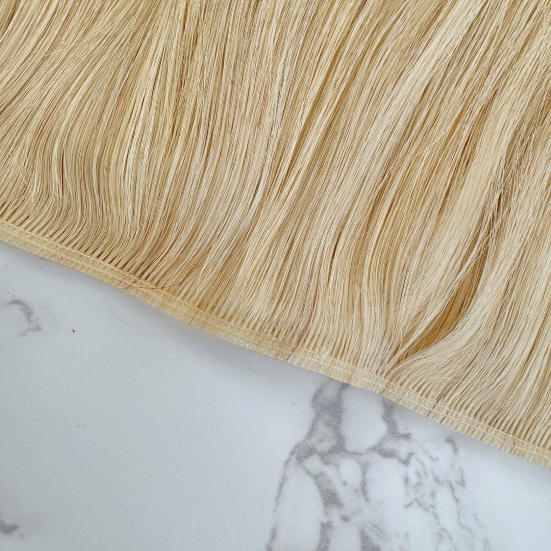 26" Tape Weft #12C Champagne Blonde Human Hair Extensions - Lucy