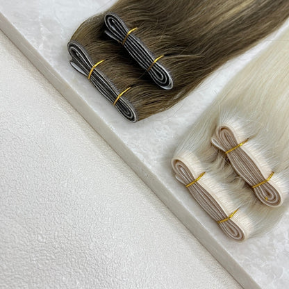 Invisible Tape Weft Human Hair Extensions. Luxe Platinum Range