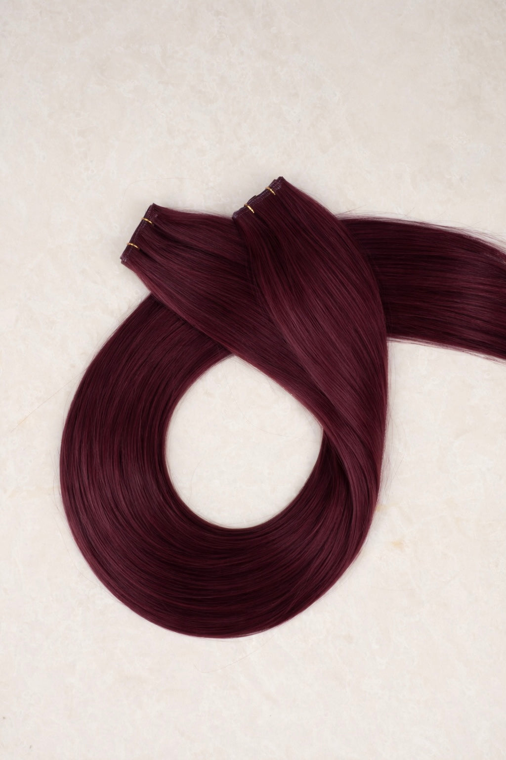 24" Genius Weft Human Hair Extensions. Burgundy #32