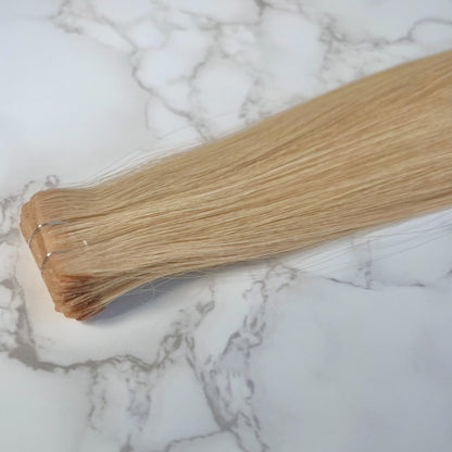 28" Invisible Tape #18 Honey Blonde Human Hair Extensions - Teiha