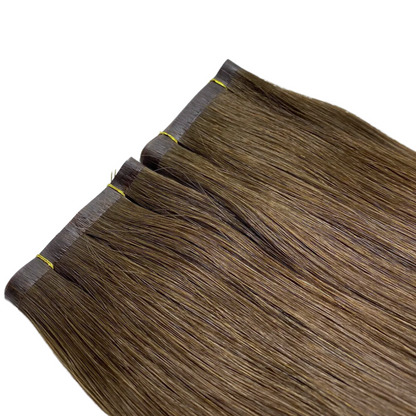 28" Tape Weft #2H Toasted Almond Human Hair Extensions - Elle