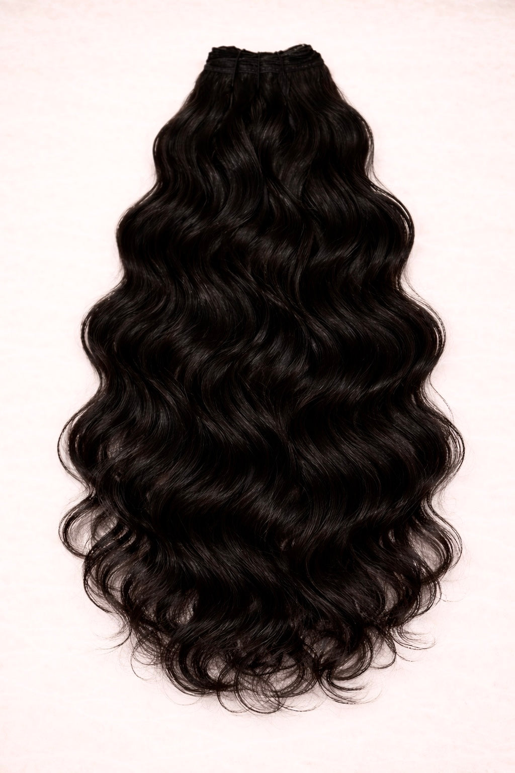 Curly | Wavy Human Hair Extensions. Natural Black