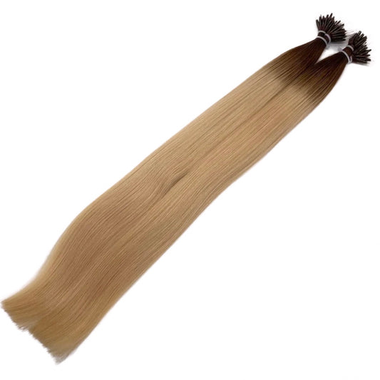 30" Nano Tip #T2 12 Rooted Strawberry Human Hair Extensions - Coco