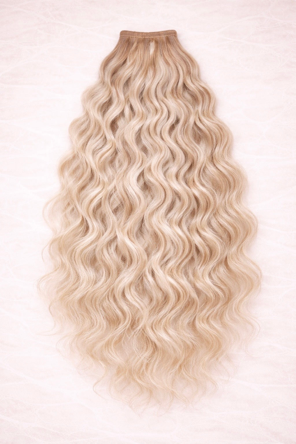 Curly | Wavy Human Hair Extensions. LA Blonde