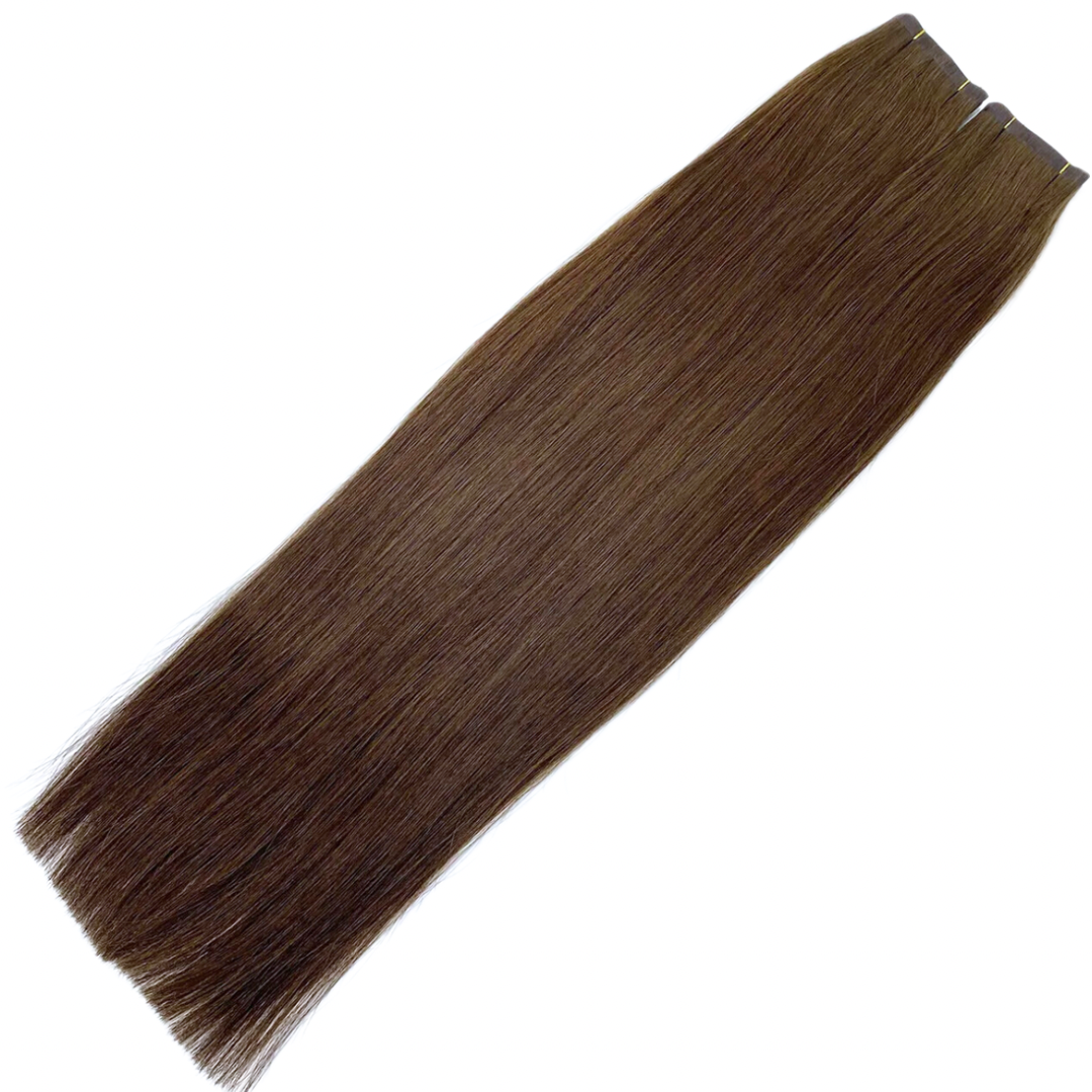 28" Tape Weft #2H Toasted Almond Human Hair Extensions - Elle