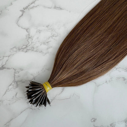 30" Nano Tip #2H Toasted Almond Human Hair Extensions - Elle