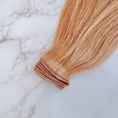 30" Flat Weft #33H Auburn Human Hair Extensions - Izzy