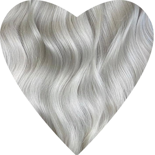 20" Tape Weft #60A Dark Silver Human Hair Extensions - Jess