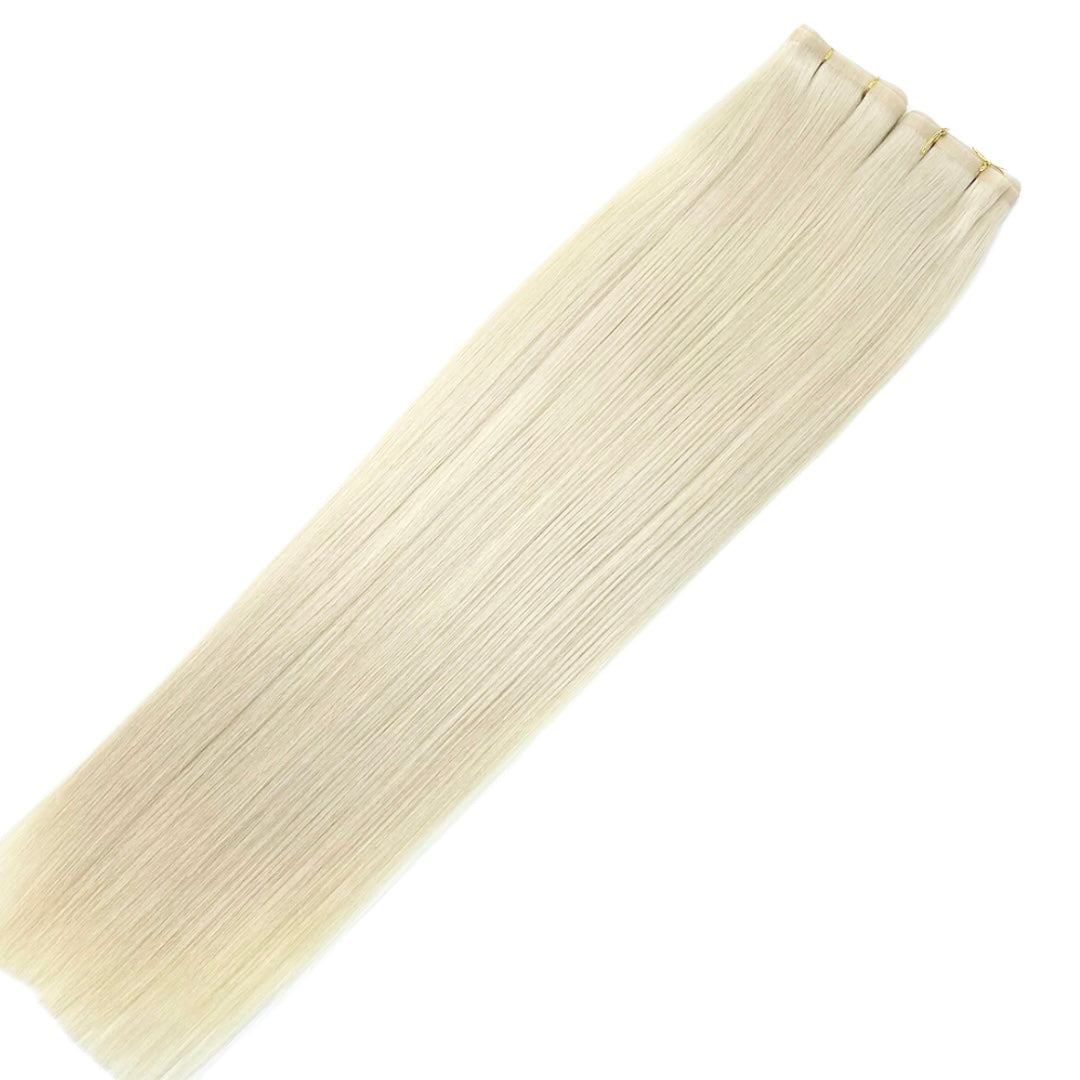 20" Tape Weft #Pla White Blonde Human Hair Extensions - Rebecca