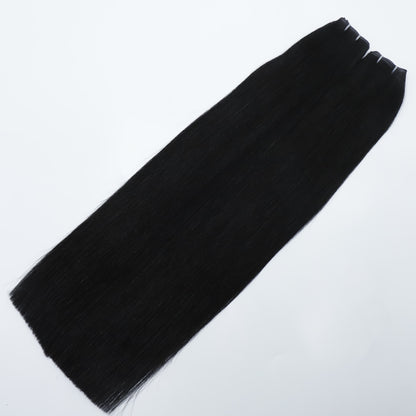 28" Genius Weft #1 Jet Black Human Hair Extensions - Casey