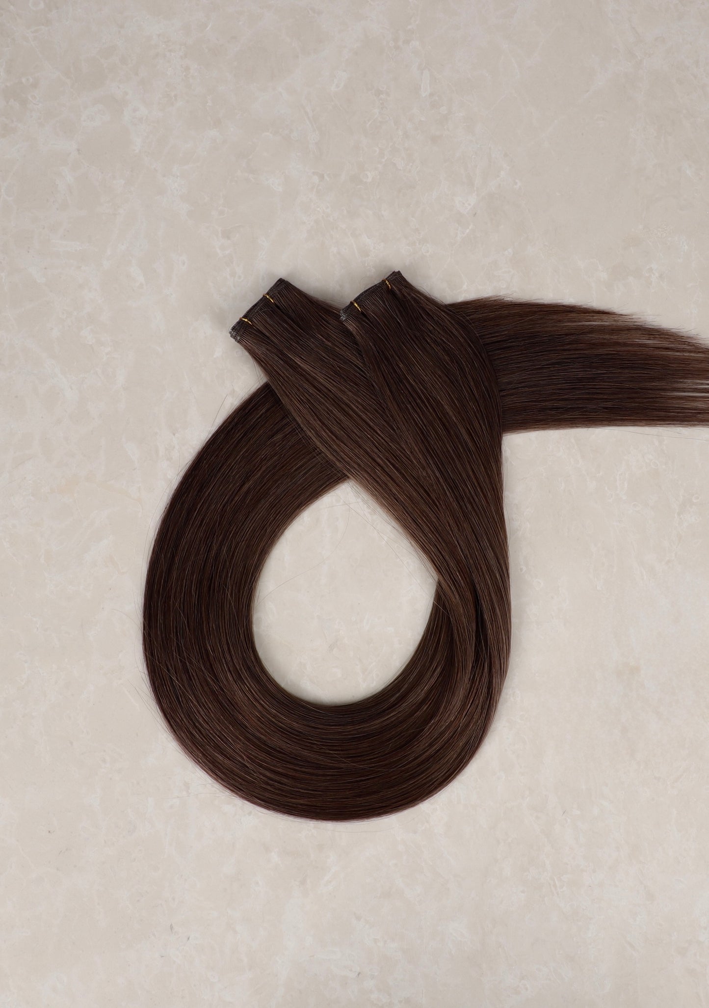 22" Genius Weft Human Hair Extensions. Espresso #2