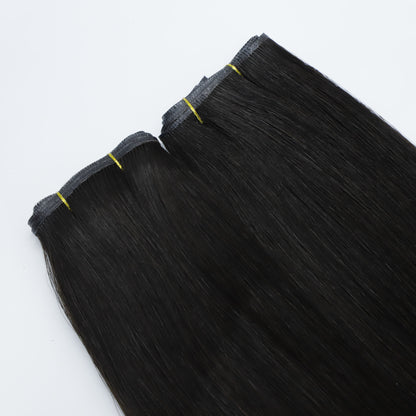 24" Genius Weft #1B Natural Black Human Hair Extensions - Zivile