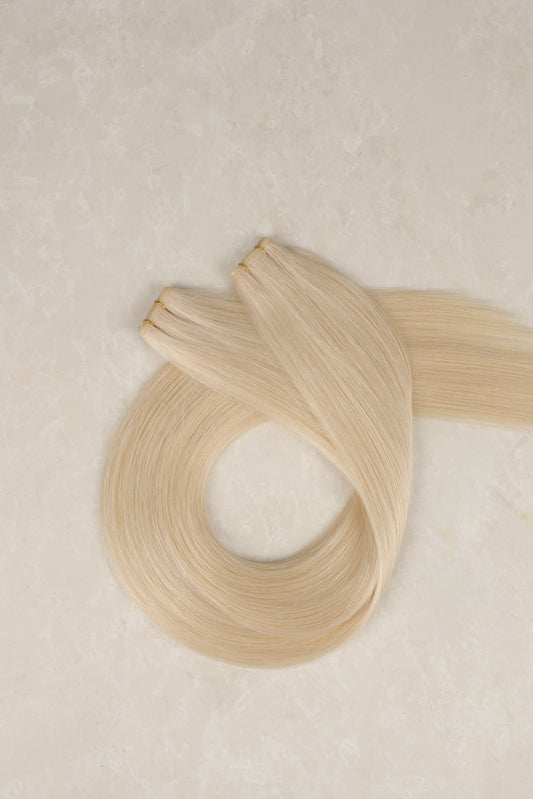 20" Genius Weft Human Hair Extensions. Champagne Blonde #20