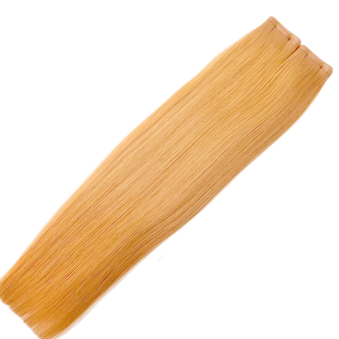 16" Tape Weft #33H Auburn Human Hair Extensions - Izzy