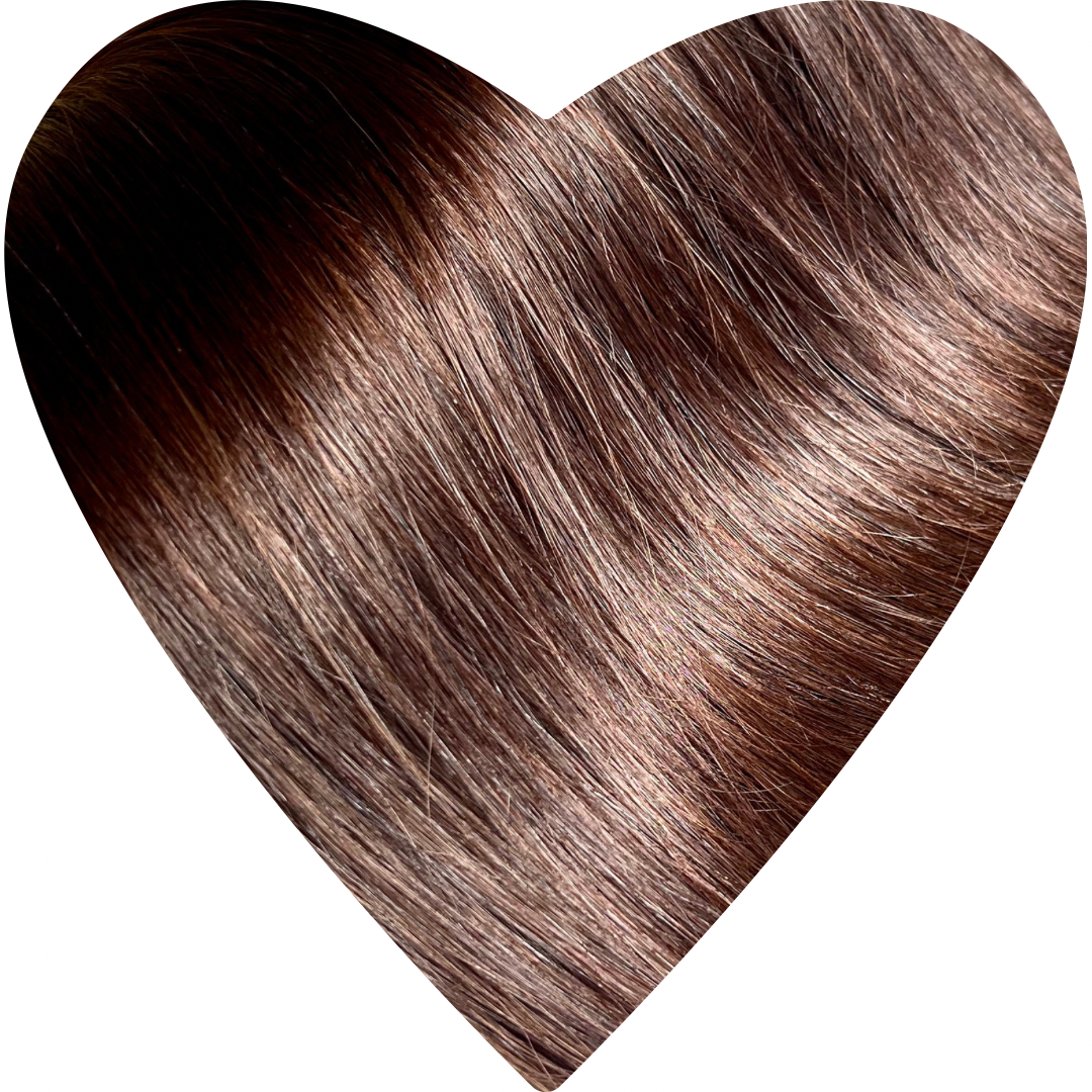 20" Tape Weft #2 Chocolate Human Hair Extensions - Lauren