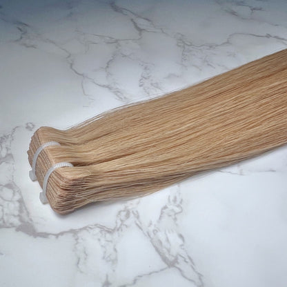 22" Invisible Tape #5Q Light Mocha Human Hair Extensions - Sasha