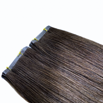 22" Tape Weft #2Q Cool Chocolate Human Hair Extensions - Paula