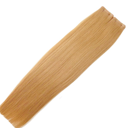 20" Tape Weft #32H Auburn Human Hair Extensions - Blue