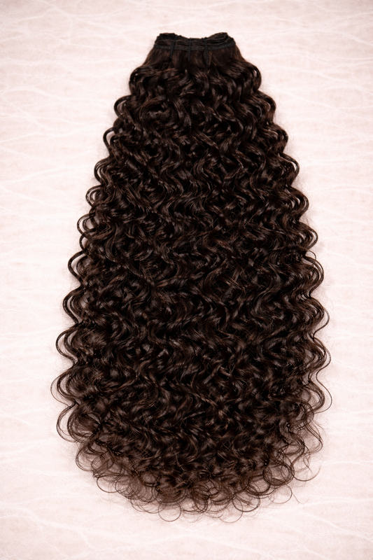 Curly | Wavy Human Hair Extensions. Espresso