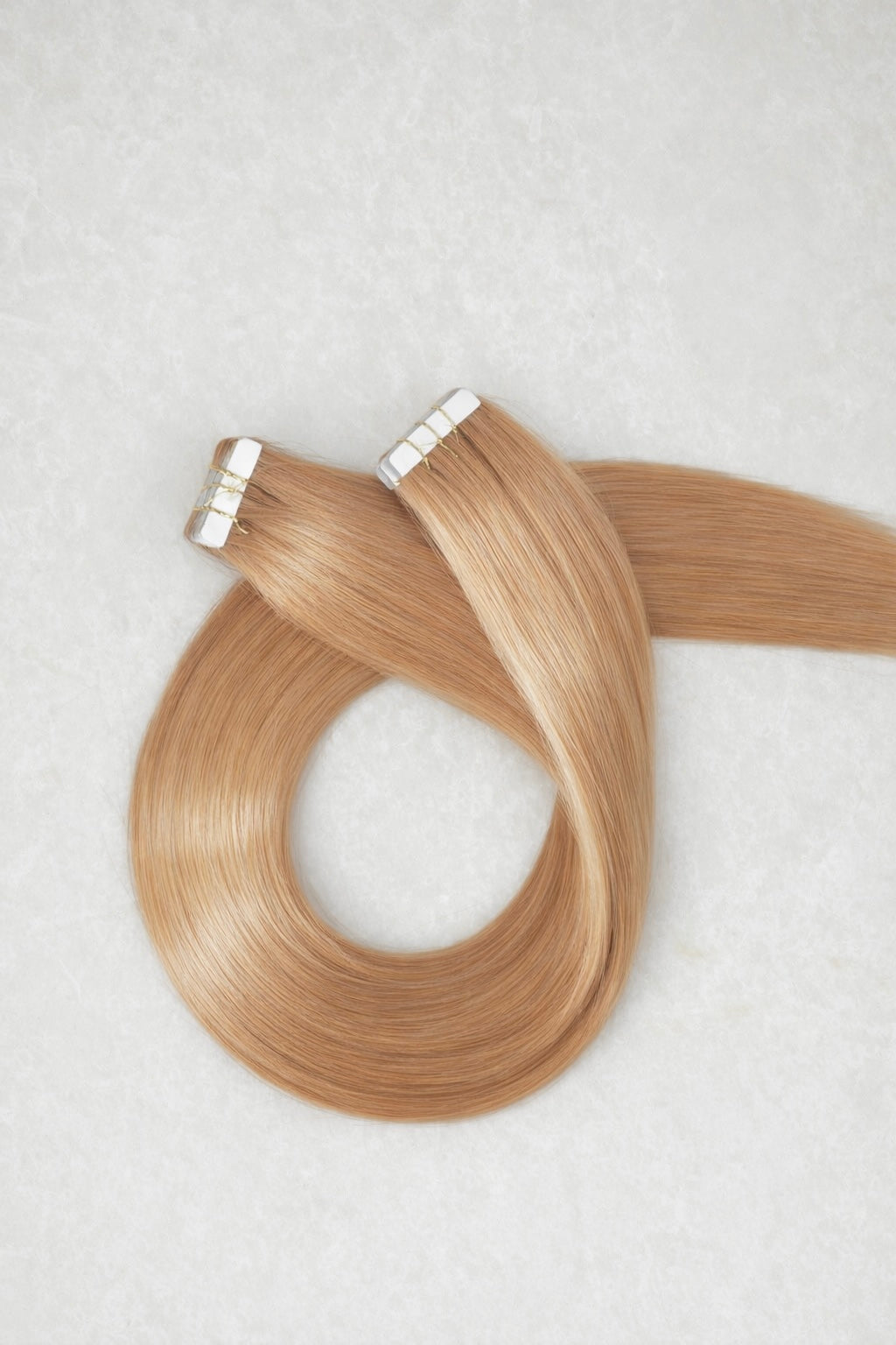 20" Invisible Tape Human Hair Extensions. Strawberry Blonde #27