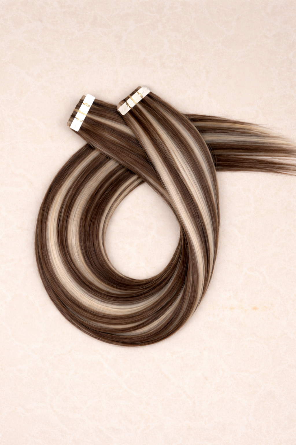 18" Invisible Tape Human Hair Extensions. Mocha Latte #P6/1003
