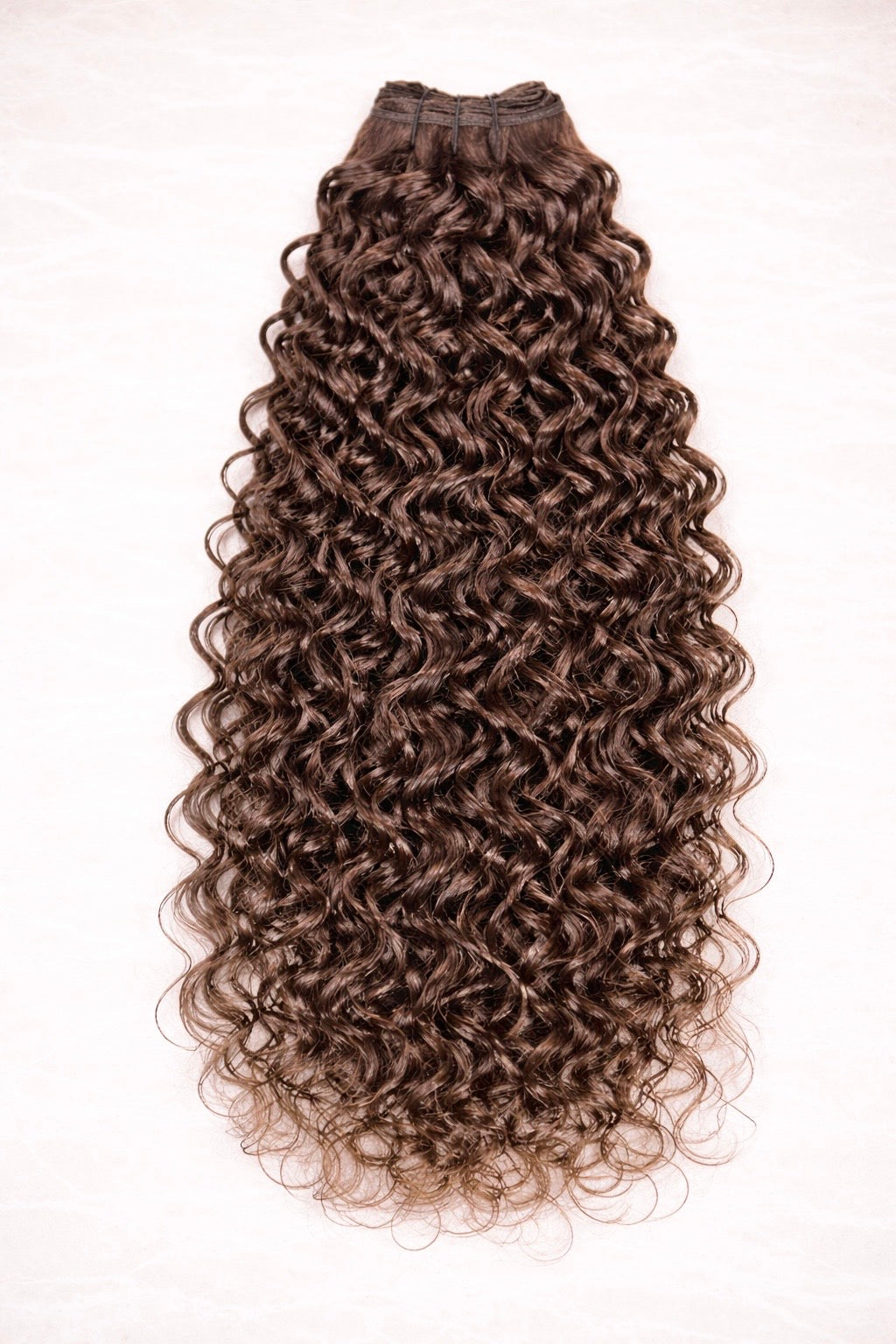 Curly | Wavy Human Hair Extensions. Mid Ash Brown