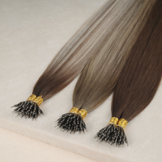 Nano Tip Human Hair Extensions. Luxe Platinum Range 16-18”