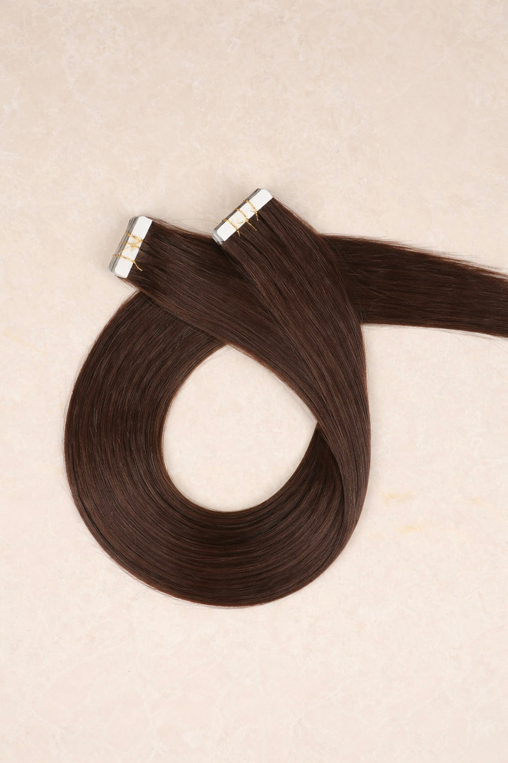 16" Invisible Tape Human Hair Extensions. Chocolate #6