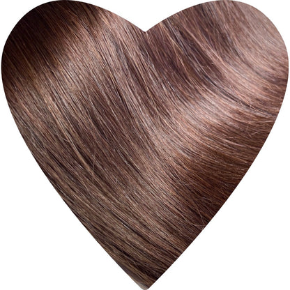 20" Tape Weft #4 Chestnut Human Hair Extensions - Mira