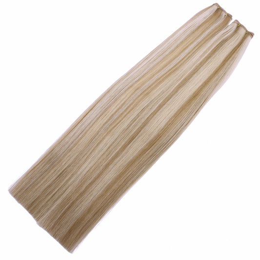 24" Genius Weft #T6.2 12C/6.2 Sunkissed Bronde Human Hair Extensions - Selena