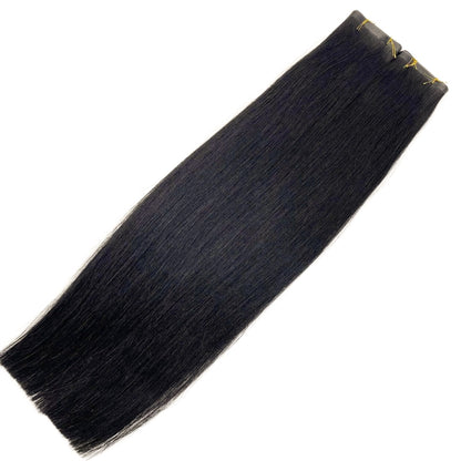 16" Tape Weft #1B Natural Black Human Hair Extensions - Zivile